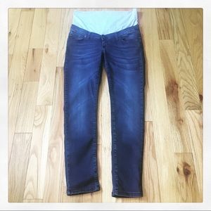 MATERNITY slim dark blue jean (8)